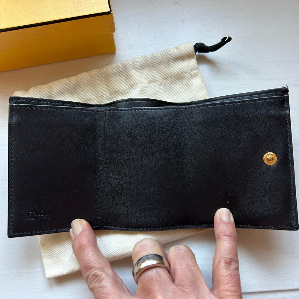 Fendi Embossed Leather Trifold compact wallet - Picture 9 of 12
